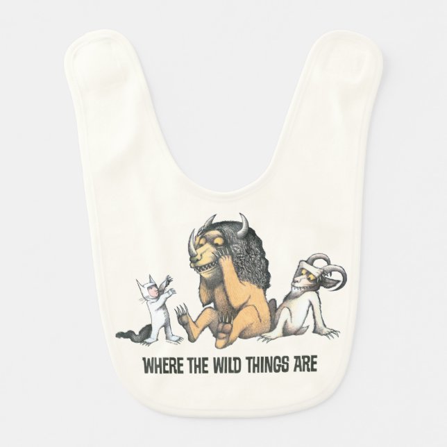 Max and the Wild Things Playing Baby Bib (Front)