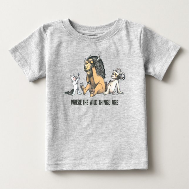 Max and the Wild Things Playing Baby T-Shirt (Front)