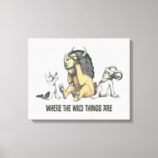 Max and the Wild Things Playing Canvas Print (Front)