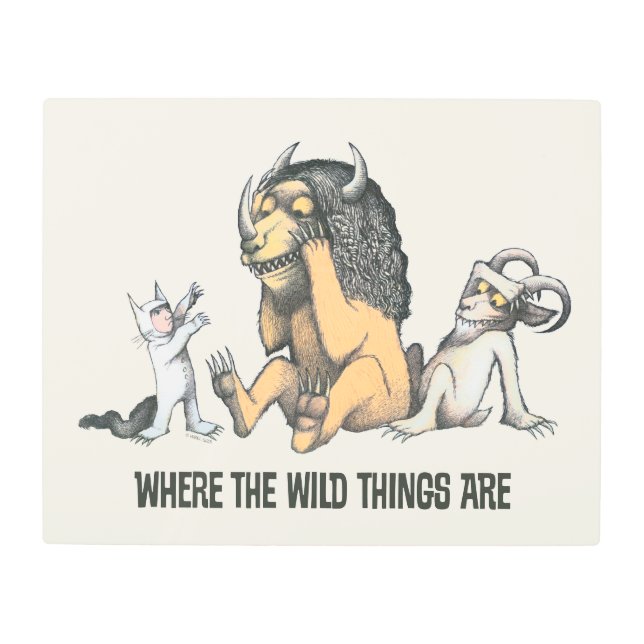 Max and the Wild Things Playing Metal Print (Front)
