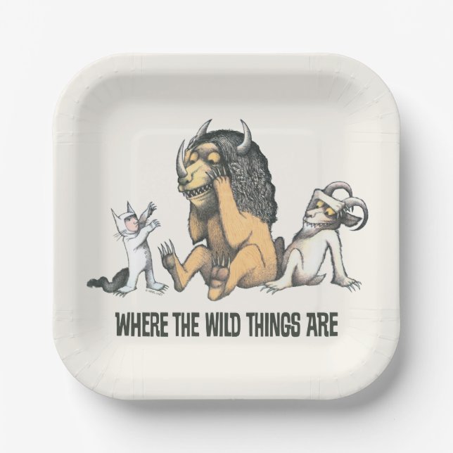 Max and the Wild Things Playing Paper Plates (Front)