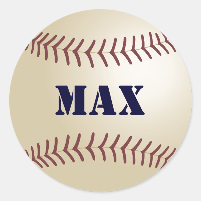 Max Baseball Sticker / Seal (Front)