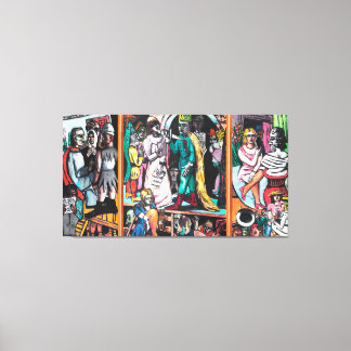 Max Beckmann - Die Schauspieler Canvas Print