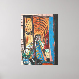 Max Beckmann - Expressionism - Un Bar a Paris 1939 Canvas Print