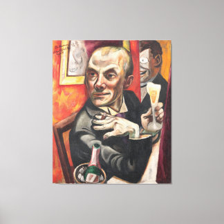 Max Beckmann - Self-Portrait with Champagne Canvas Print