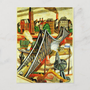 Max Beckmann - The Iron Bridge, fine art painting Postcard