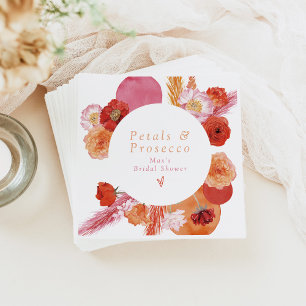 MAX Bright Floral Petals & Prosecco Bridal Shower Napkins