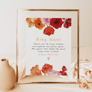 MAX Bright Floral Prosecco Ring Hunt Game Poster