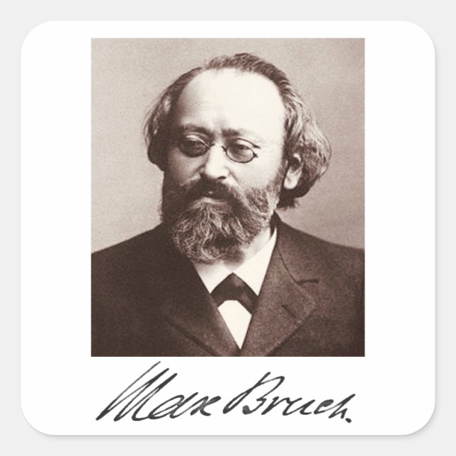 Max Bruch - signature Square Sticker (Front)