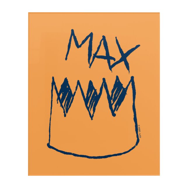 Max & Crown Sketch Acrylic Print (Front)