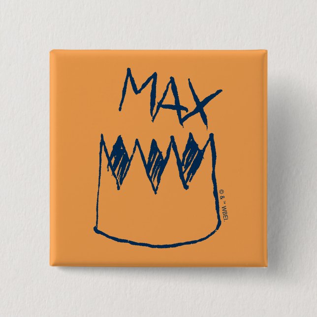 Max & Crown Sketch Button (Front)