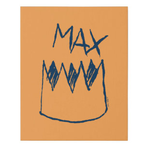 Max & Crown Sketch Faux Canvas Print