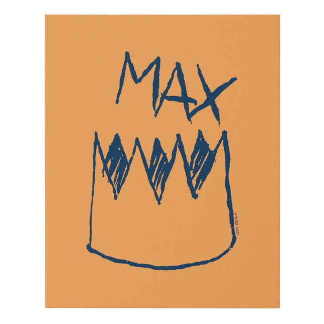 Max & Crown Sketch Faux Canvas Print (Front)