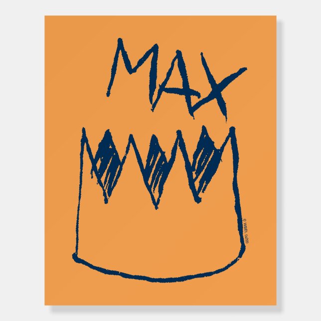 Max & Crown Sketch Foam Board (Front)