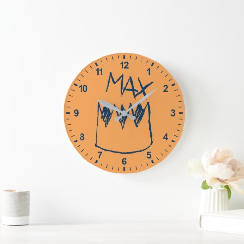 Max  Crown Sketch Large Clock