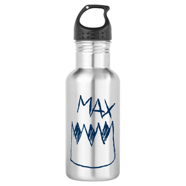 Max & Crown Sketch Stainless Steel Water Bottle (Front)
