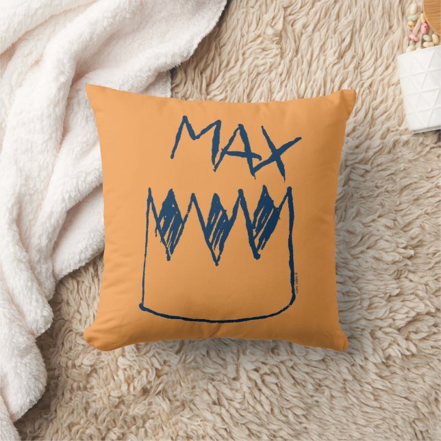 Max & Crown Sketch Throw Pillow (Blanket)