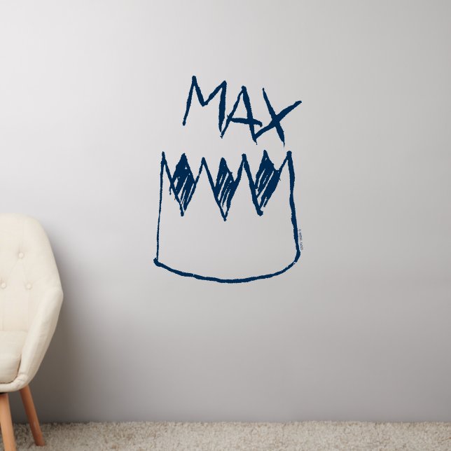 Max & Crown Sketch Wall Decal (Living Room 2)