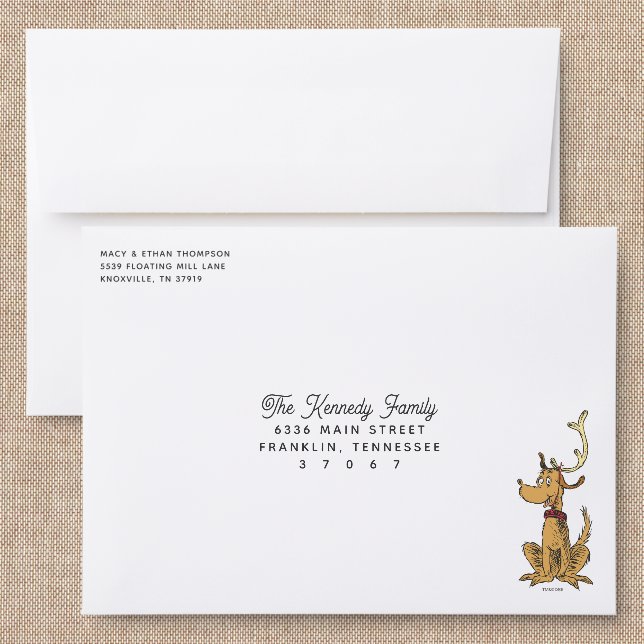 Max from How Grinch Stole Christmas Addressed Envelopes (Linen)