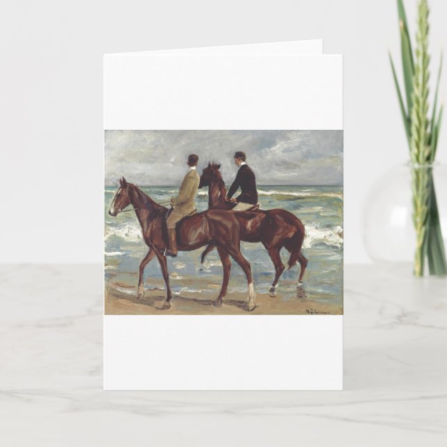Max Liebermann: Two Riders on the Beach Art Card (Front)