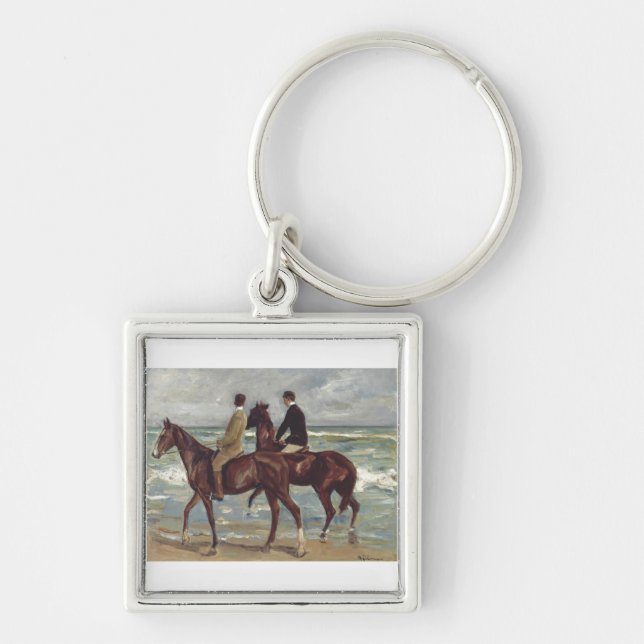 Max Liebermann: Two Riders on the Beach Art Keychain (Front)