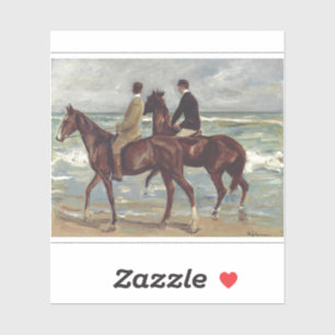 Max Liebermann: Two Riders on the Beach Art Sticker