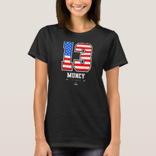 Max Muncy Us Flag Number T-Shirt