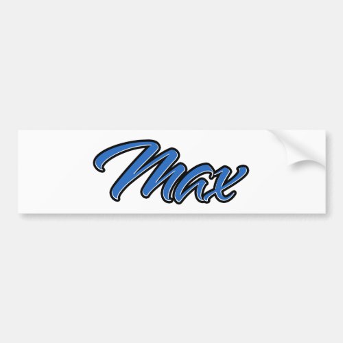 Max Name blue Aufkleber Sticker Autoaufkleber