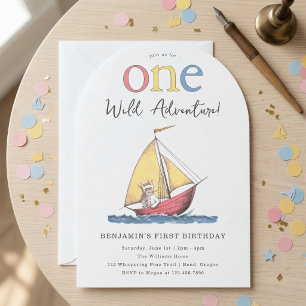 Max   One Wild Adventure 1st Birthday  Invitation
