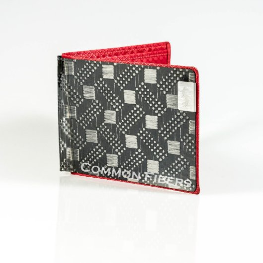 MAX Red Track - Carbon Fiber Wallet with RFID (Front Open)