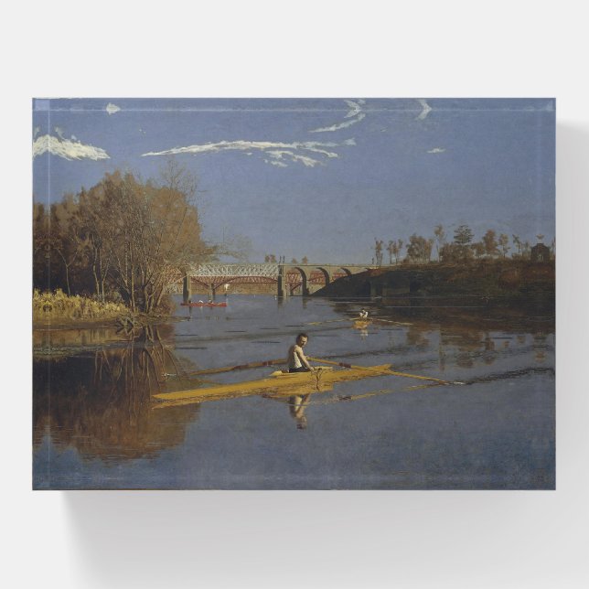 Max Schmitt in a Single Scull-Thomas Eakins Paperweight (Front)