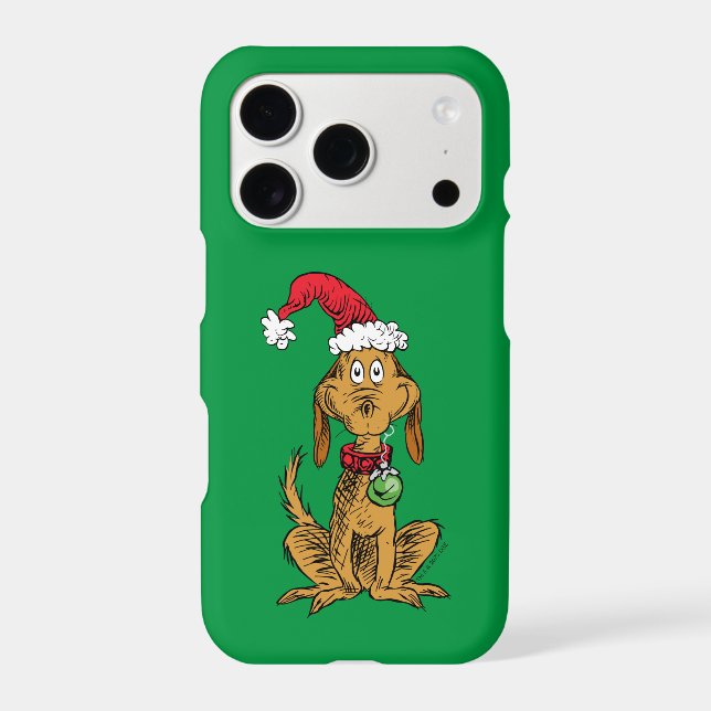 Max the Dog in Santa Hat Case-Mate iPhone Case (Back)