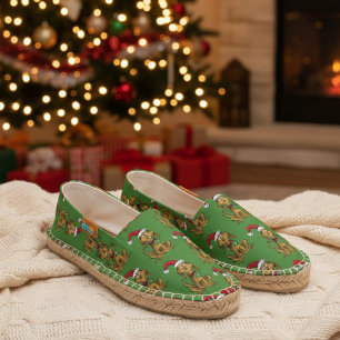 Max the Dog in Santa Hat Espadrilles
