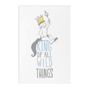 Max   The King of All Wild Things - Blue Acrylic Print
