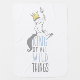 Max The King of All Wild Things - Blue Baby Blanket