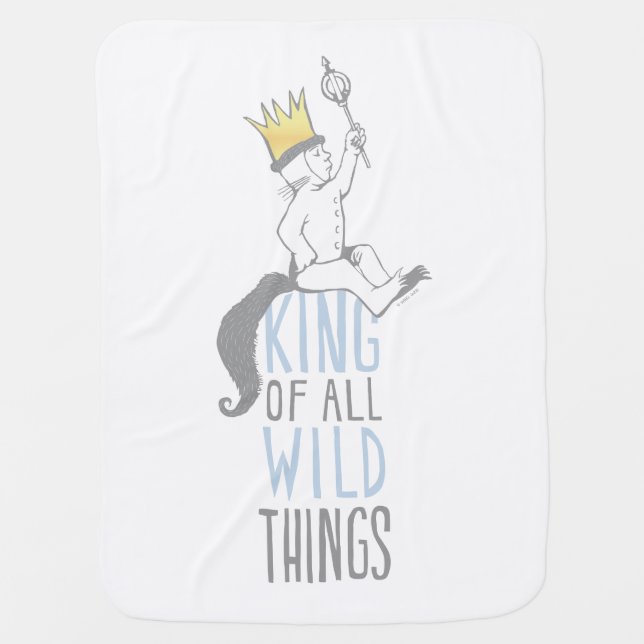 Max | The King of All Wild Things - Blue Baby Blanket (Front)