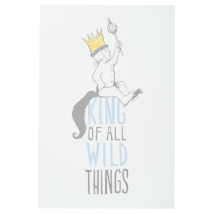 Max   The King of All Wild Things - Blue Metal Print