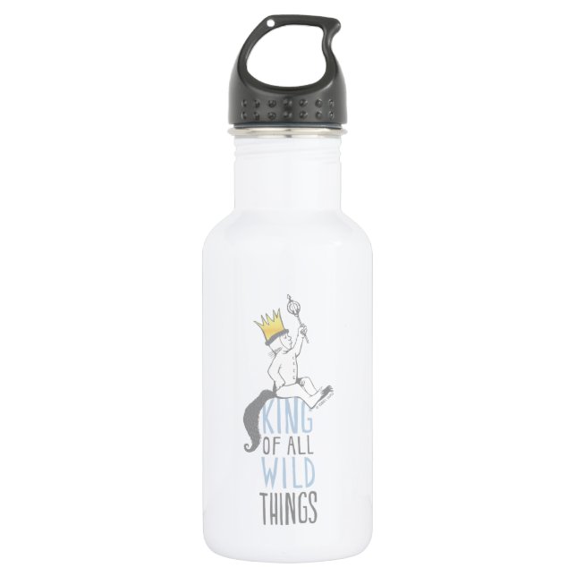 Max | The King of All Wild Things - Blue Stainless Steel Water Bottle (Front)