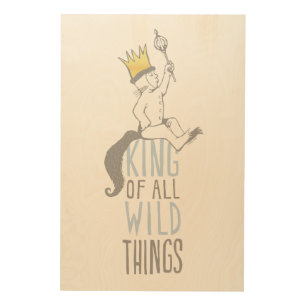 Max   The King of All Wild Things - Blue Wood Wall Art