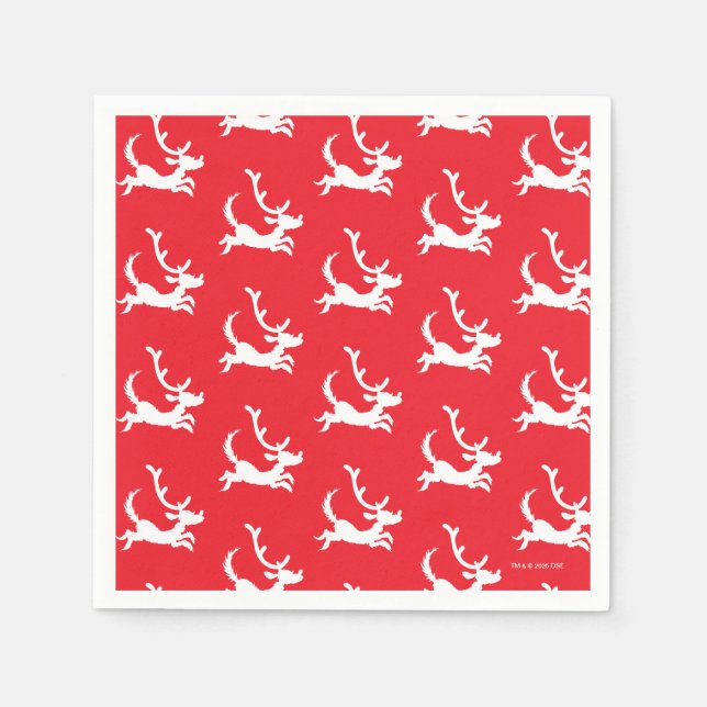 Max the Reindeer Silhouette Napkins (Front)