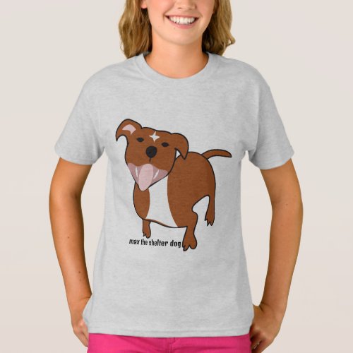 Max the Shelter Dog Big  Happy Tee