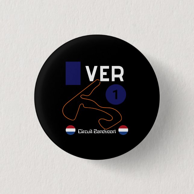 Max Verstappen, Circuit Zandvoort, formula 1 Button (Front)