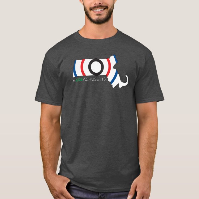 MAXEACHUSETTS Grey T-Shirt (Front)