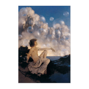 Maxfield Parrish Air Castles 1904 Vintage Fantasy Acrylic Print