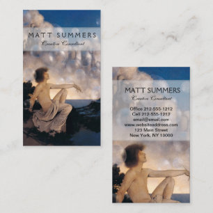 Maxfield Parrish Air Castles 1904 Vintage Fantasy Business Card