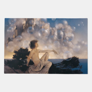 Maxfield Parrish Air Castles 1904 Vintage Fantasy  Doormat