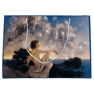 Maxfield Parrish Air Castles 1904 Vintage Fantasy Large Gift Bag