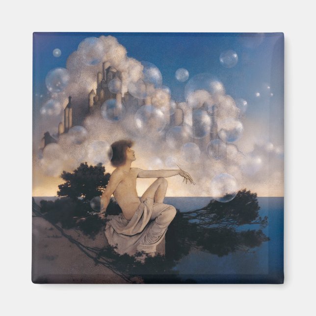 Maxfield Parrish Air Castles 1904 Vintage Fantasy  Magnet (Front)
