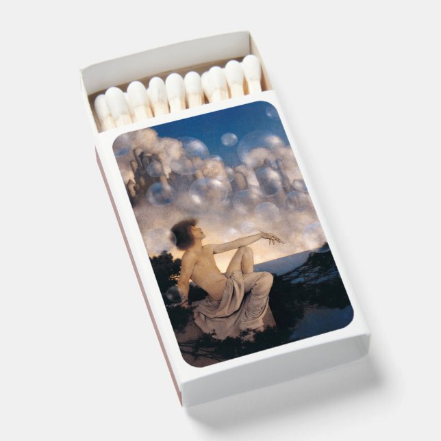 Maxfield Parrish Air Castles 1904 Vintage Fantasy  Matchboxes (Front Open)