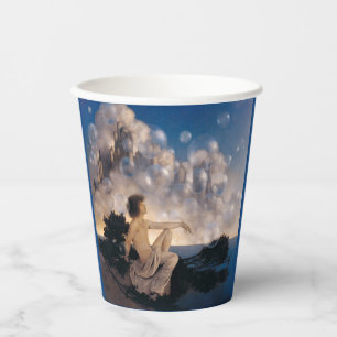 Maxfield Parrish Air Castles 1904 Vintage Fantasy Paper Cups